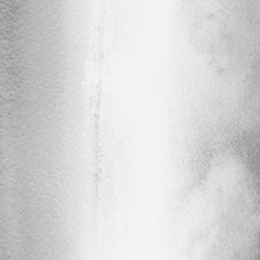 Silver with gray ink and watercolor textures on white paper background. Paint leaks and ombre effects. Hand painted abstract image.