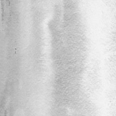 Silver with gray ink and watercolor textures on white paper background. Paint leaks and ombre effects. Hand painted abstract image.