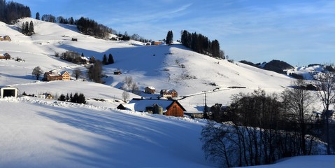 Fototapeta na wymiar appenzell en hiver