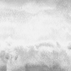 Silver with gray ink and watercolor textures on white paper background. Paint leaks and ombre effects. Hand painted abstract image.