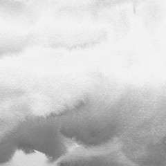 Fototapeta premium Silver with gray ink and watercolor textures on white paper background. Paint leaks and ombre effects. Hand painted abstract image.