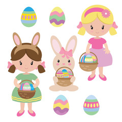 Easter egg hunt clip art