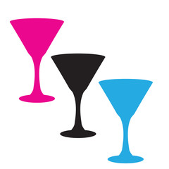 Martini glass silhouette clip art