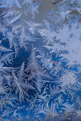 Fabulous patterns on frosty window