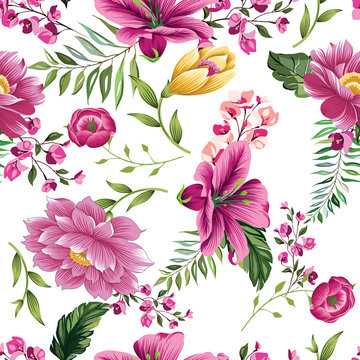 vintage flower pattern on background