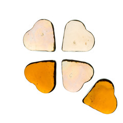 glass hearts