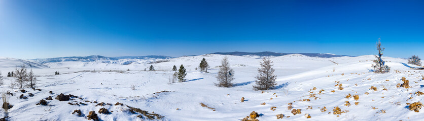 Tazheran steppe in Irkutsk region, Siberia, Russia