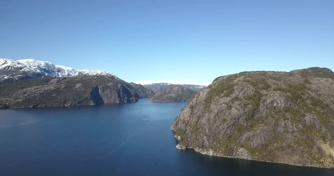 Tyssebotn Oster&radic;&prod;y Norway Fjord Island Drone