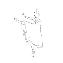 Ballerina on white background