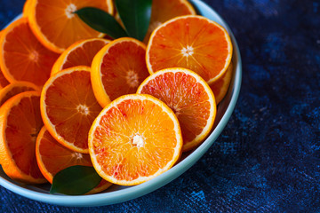 fresh sliced oranges