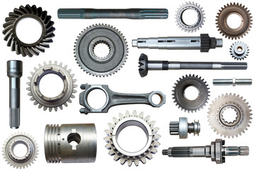 Industrial collage of spare parts. Collage parts for auto