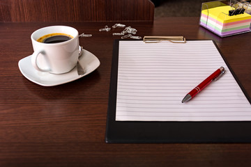 Work in the office for a cup of coffee.