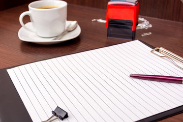 Work in the office for a cup of coffee.