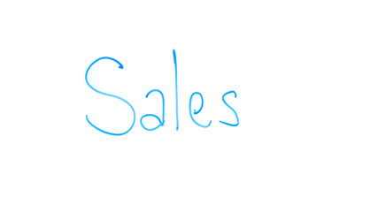Sales word written on glass, black Friday, discounted purchases before holidays