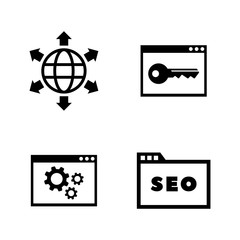 Search Engine Optimization. Simple Related Vector Icons