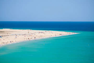 Beach Morro Jable on Canary Island Fuerteventura