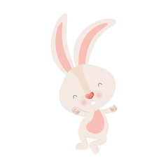 cute rabbit isolated icon