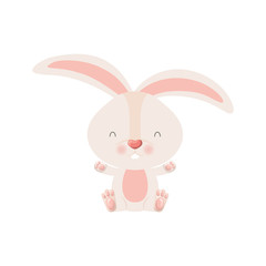 cute rabbit isolated icon