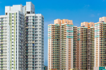 Exterior of apartment building