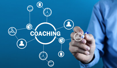 Business Coaching. Personal development concept. Concept of  technology, internet