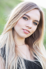 Fototapeta premium Portrait of a young cute woman.
