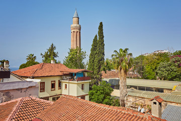 Yivli Minare Mosque is a Landmark in Antalyas Oldtown Kaleici