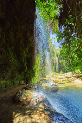 Fototapeta na wymiar Waterfall Kurshunlu Park Tabiat . Turkey