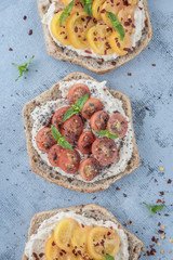 Tomato Toast with Cashew Cheese (Healthy, Vegan & Dairy-Free)