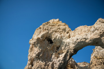 rock formations on the algarve coast