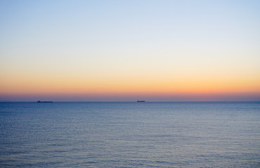 sunset over the sea