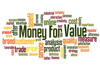Money for value word cloud concept 3