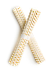 Raw udon noodles.