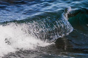 Obraz premium wave on the beach. close up view.