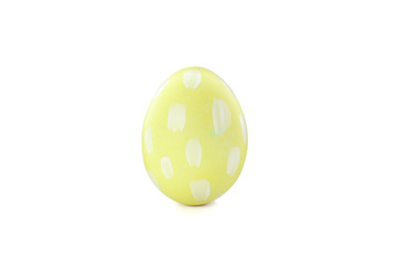 Decorative easter egg isolated on white background. Festive tradition