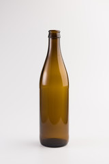 Empty beer bottle. Isolated on white background