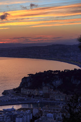 Sunset and sky and sea