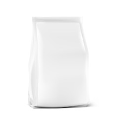 Perfect quality vertical bag mockup. Perspective view. Vector illustration isolated on white background. Easy to use for presentation your product, idea, design. EPS10.	