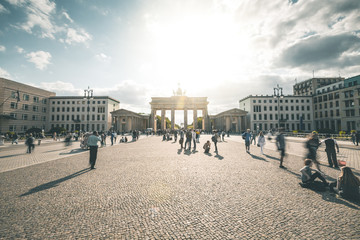 Busy Brandenburg Gate Plaza - Berlin