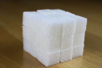 Sugar cubes ,cubed