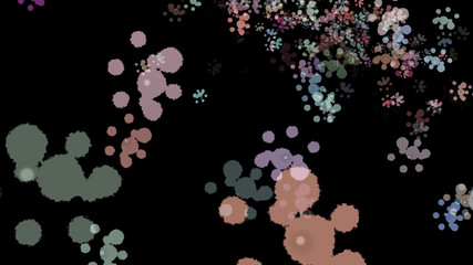 Background with paint. Divorces and drops. Periwinkles.