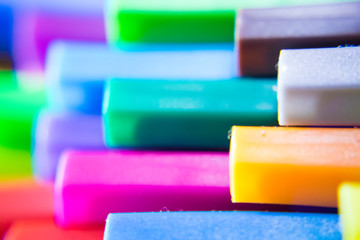 colorful pens on white background