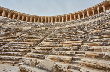 Ancient amphitheater Aspendos in Antalya, Turkey