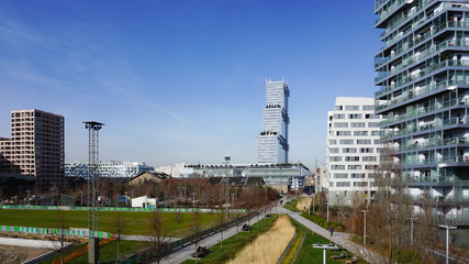 Quartier des Batignolles &agrave; Paris (France)