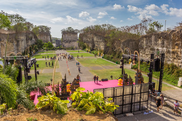 Central square of the Garuda Wisnu Kencana Cultural Park on Bali, Indonesia