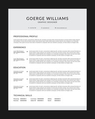 Clean Resume Templates