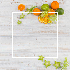 Colorful fresh tropical fruit