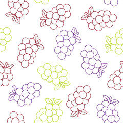 seamless pattern with colour full grapes