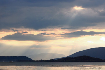 Fototapeta premium Sunset At The Lake