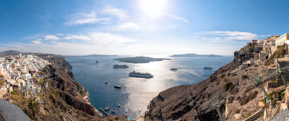 Thira village - Aegean sea - Santorini island - Greece