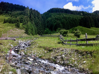 river in the mountains